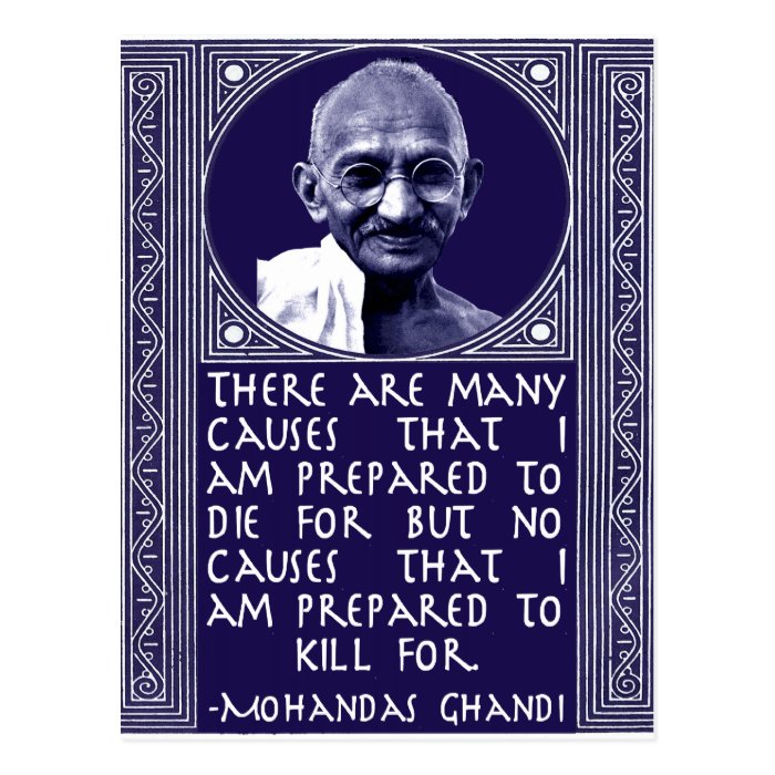 Ghandi on Causes Post Card