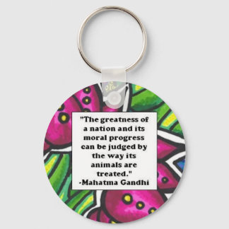 Ghandi Quote Keychain