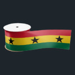 Ghanian Flag & Ghana travel, holiday/sports Satin Ribbon<br><div class="desc">Ribbon (Gifts): Ghana & Ghanian flag fashion pattern - love my country,  travel,  holiday,  patriots / sports fans</div>
