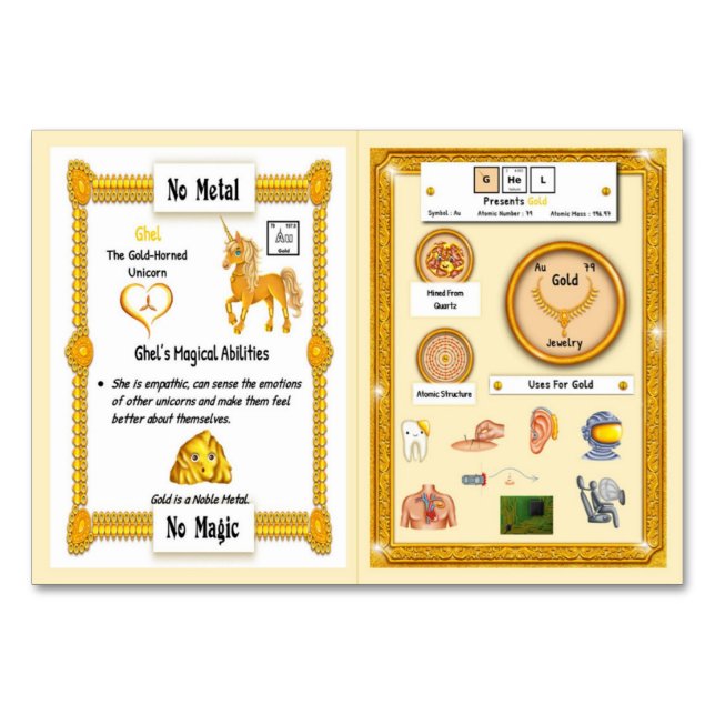 Ghel - Gold Horn Unicorn Trading Card (Front)