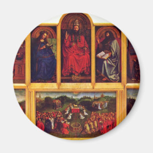 Ghent Altar Altar Of The Mystic Lamb Scene View Of Magnet