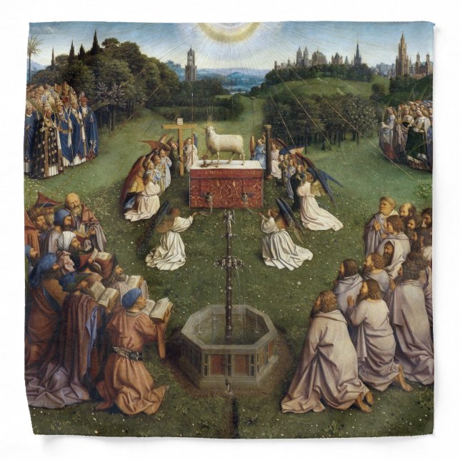 Ghent Altarpiece(detail), Van Eyck Brothers Bandana (Front)