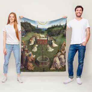Ghent Altarpiece(detail), Van Eyck Brothers Fleece Blanket