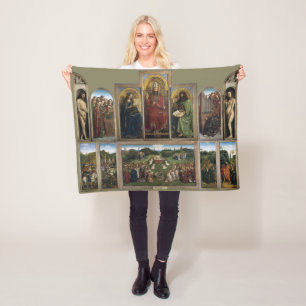 Ghent Altarpiece(detail), Van Eyck Brothers Fleece Blanket