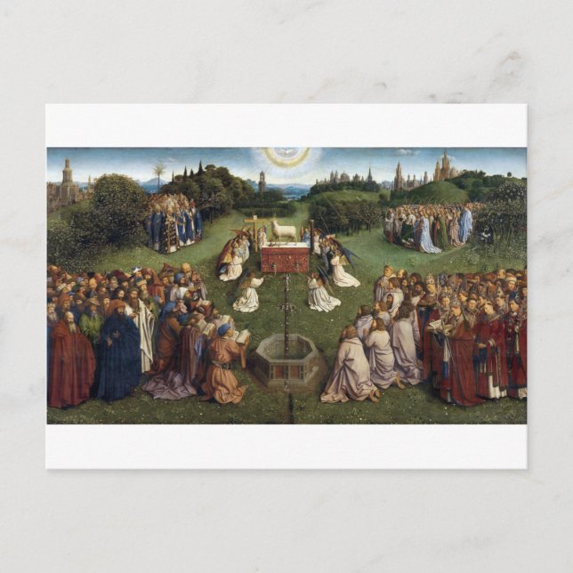 Ghent Altarpiece(detail), Van Eyck Brothers Postcard (Front)