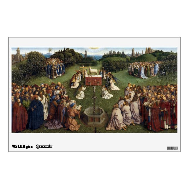 Ghent Altarpiece(detail), Van Eyck Brothers Wall Decal (Front)