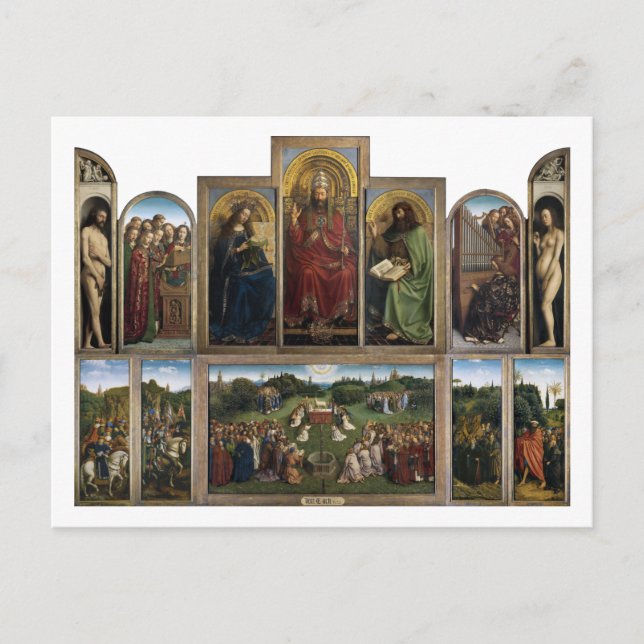 Ghent Altarpiece, Van Eyck Brothers Postcard (Front)