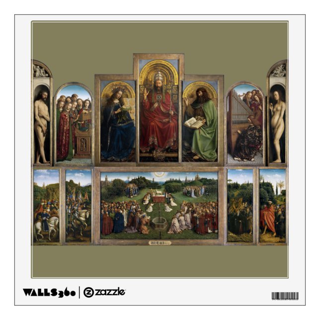 Ghent Altarpiece, Van Eyck Brothers Wall Decal (Front)
