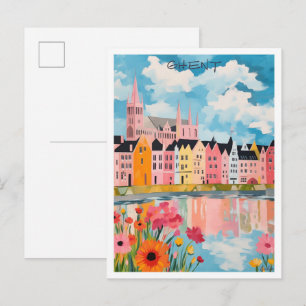 Ghent Belgium Art Travel Postcard