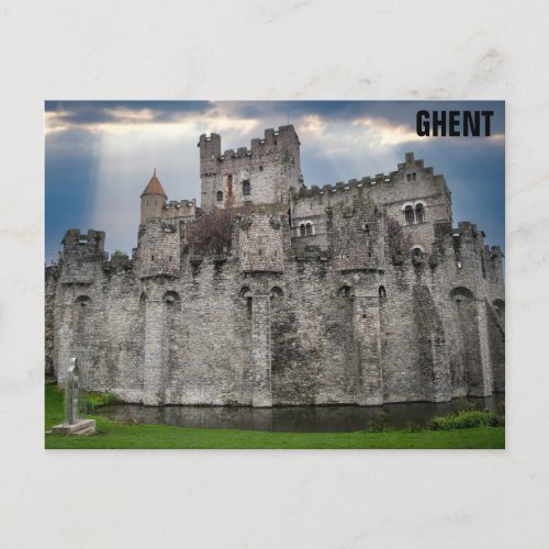 Ghent Belgium Castle Travel Photo Postcard