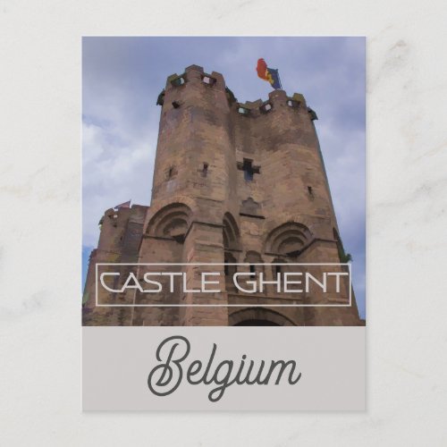 Ghent Belgium Gravensteen Castle Travel Photo Postcard