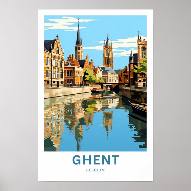 Ghent Belgium Travel Print (Front)