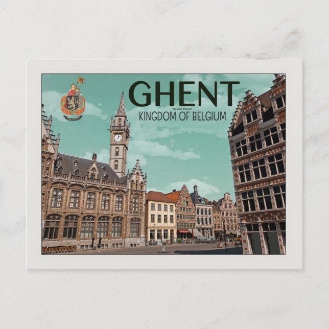 Ghent - Korenmarkt Postcard (Front)