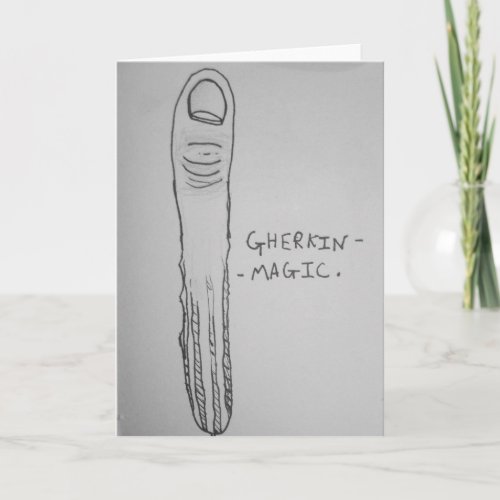 Gherkin Greetings Card Card