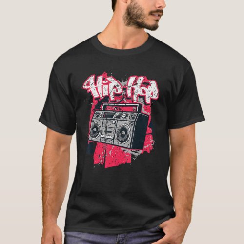 Ghetto Blaster 80s 90s Party Hip Hip Rap Rb Vin T_Shirt