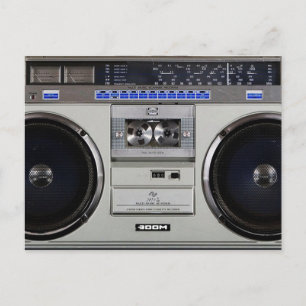 Ghetto Blaster Boombox Postcard