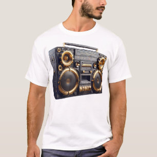 Ghetto Blaster Gold 80'S 90'S Old School Rap Hip T-Shirt