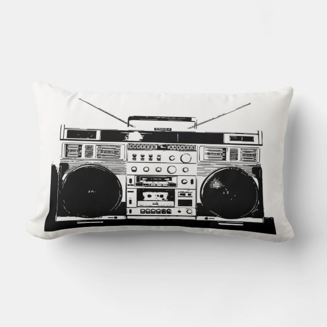 Ghetto Blaster Lumbar Pillow (Front)