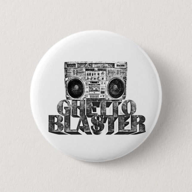 GHETTO BLASTER PINBACK BUTTON (Front)