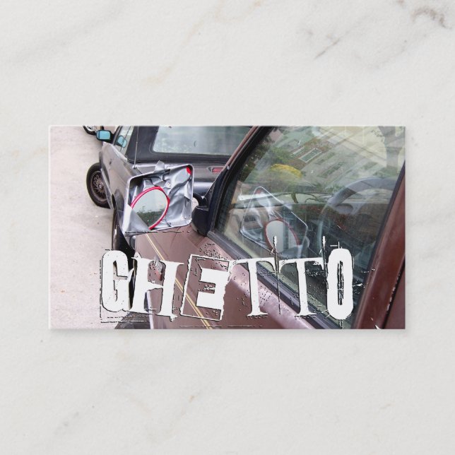 ghetto car repair business card (Front)