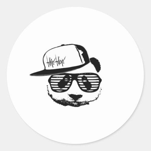 Ghetto panda classic round sticker
