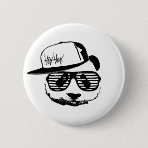 Ghetto panda pinback button