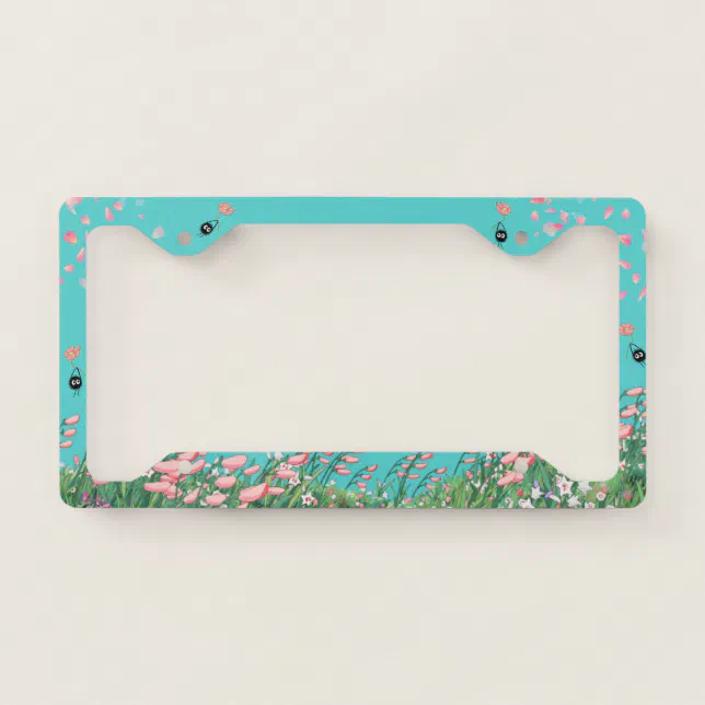Ghibli Sakura Kawaii License Plate Frame Zazzle