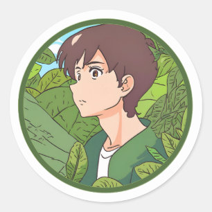 Ghibli Sticker: A Loving Nature Day Classic Round Sticker