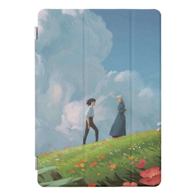 Ghibli Studio Howl's Moving Castle Cute Pastel iPad Pro Cover (Front)