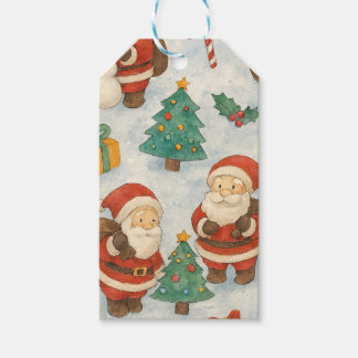Ghibli-Style Christmas Pattern Gift Tags