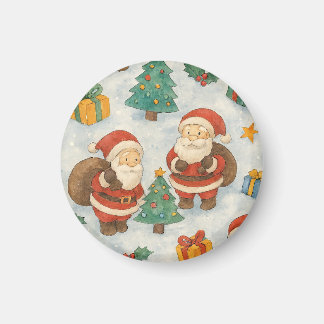 Ghibli-Style Christmas Pattern Magnet