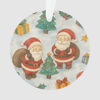 Ghibli-Style Christmas Pattern Ornament