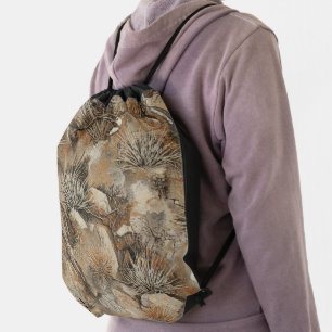 Ghillie Suit Camouflage Desert Drawstring Bag