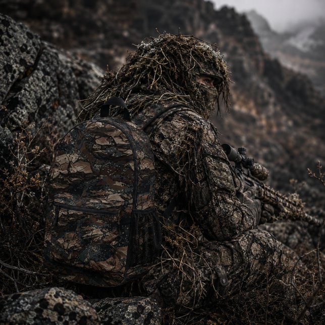 Ghillie Suit Rocky Terrain Pattern Printed Backpack (Creator Uploaded)