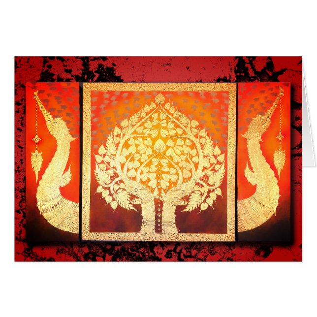 Ghimpapan Tree and Nagas, Chiang Mai Cards (Front Horizontal)