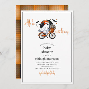 Ghost A Little Boo Halloween Baby Shower Invitation