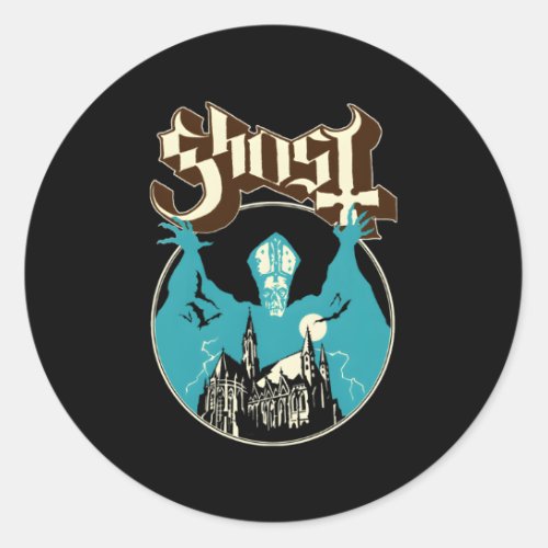 Ghost ââœ Opus Classic Round Sticker