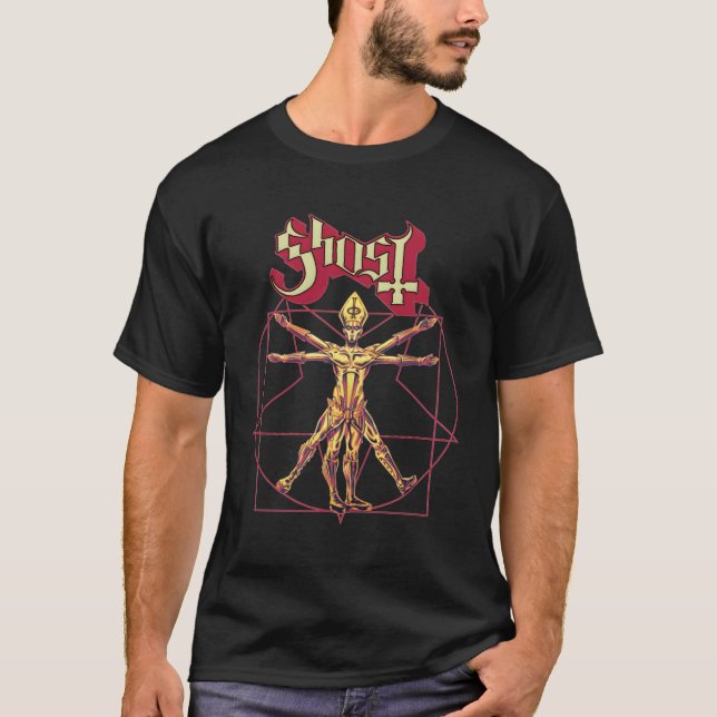 Ghost Â€“ Red Popestar T-Shirt (Front)