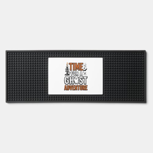 Ghost Adventure Halloween Vintage Typography Desig Bar Mat