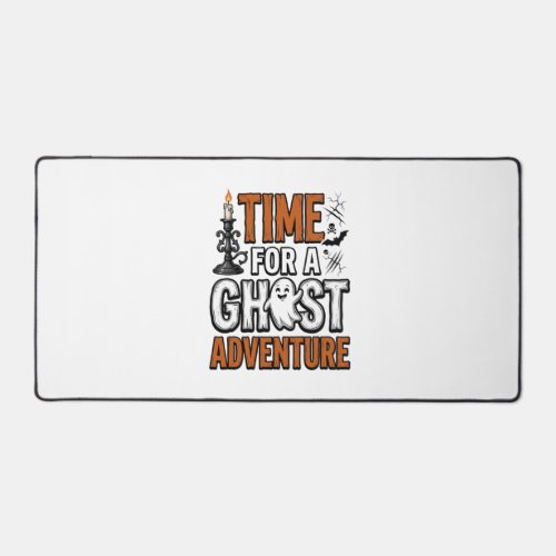 Ghost Adventure Halloween Vintage Typography Desig Desk Mat