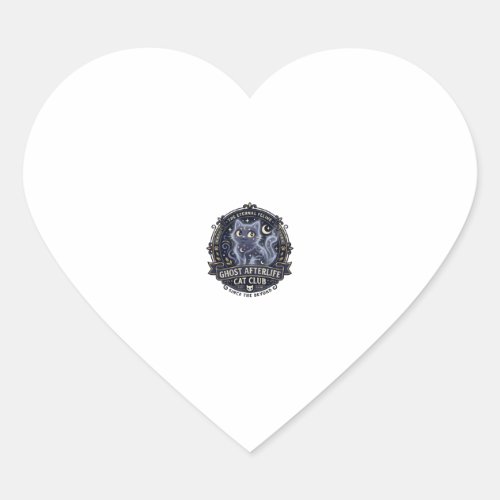 Ghost Afterlife Cat Cat Dad Gift Idea - Ghost Afte Heart Sticker