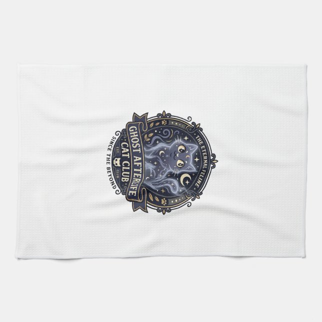 Ghost Afterlife Cat Cat Dad Gift Idea - Ghost Afte Kitchen Towel (Horizontal)