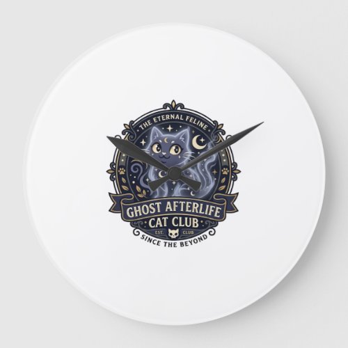 Ghost Afterlife Cat Cat Dad Gift Idea - Ghost Afte Large Clock