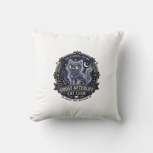 Ghost Afterlife Cat Cat Dad Gift Idea - Ghost Afte Throw Pillow