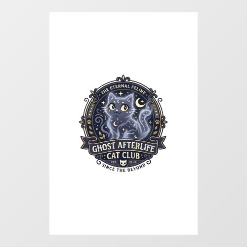Ghost Afterlife Cat Cat Dad Gift Idea - Ghost Afte Window Cling