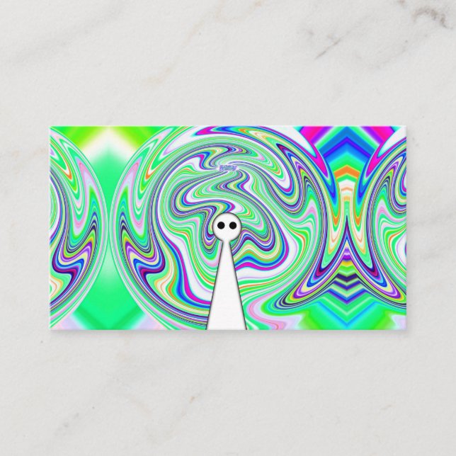 Ghost Alien (Add Words) Business Card (Front)