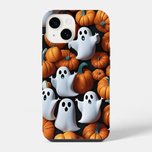 Ghost and Pumpkin iPhone 14 Case