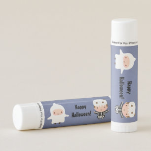 Ghost and Skeleton Boy Cute Halloween Party Lip Balm