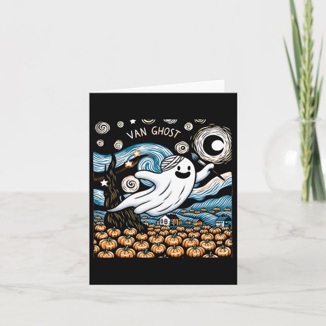 Ghost Art Teacher Halloween 2  Card (Front)
