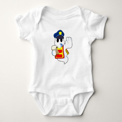 Ghost as Police officer with Whistle Baby Bodysuit